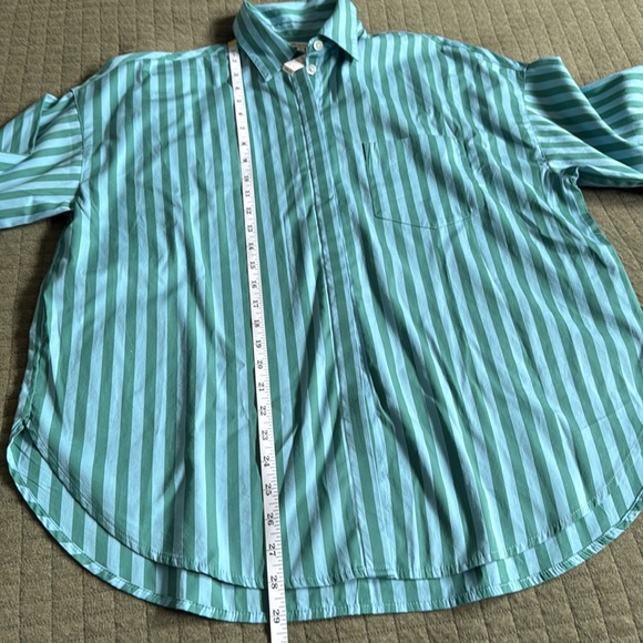 nwt madewell boxy button up shirt in stripe - Picture 7 of 10